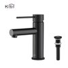 Kibi Circular X Single Handle Bathroom Vanity Sink Faucet with Pop Up Drain C-KBF1010MB-KPW100MB